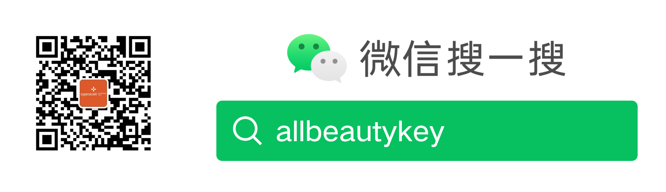 微信搜一搜 allbeautykey 服务号二维码
